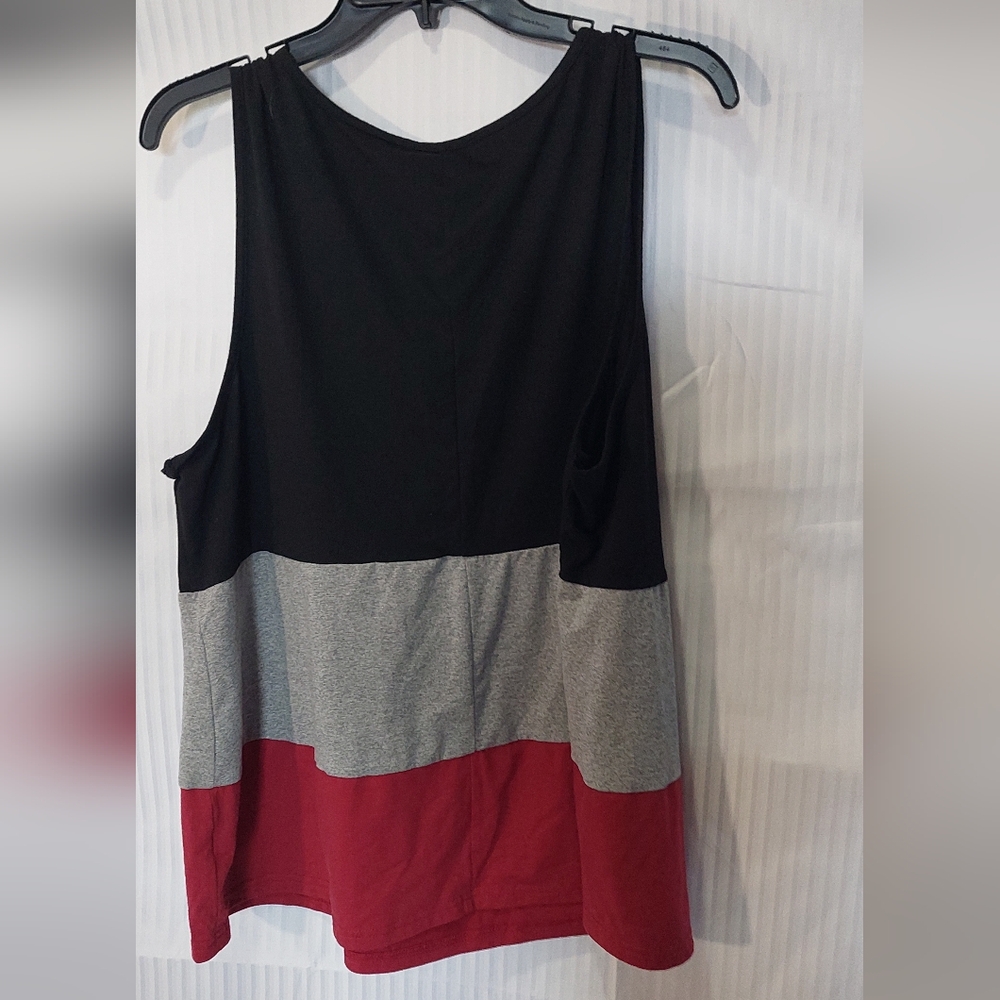 Black, Gray, and Red Colorblock Dress - Picture 3 of 3